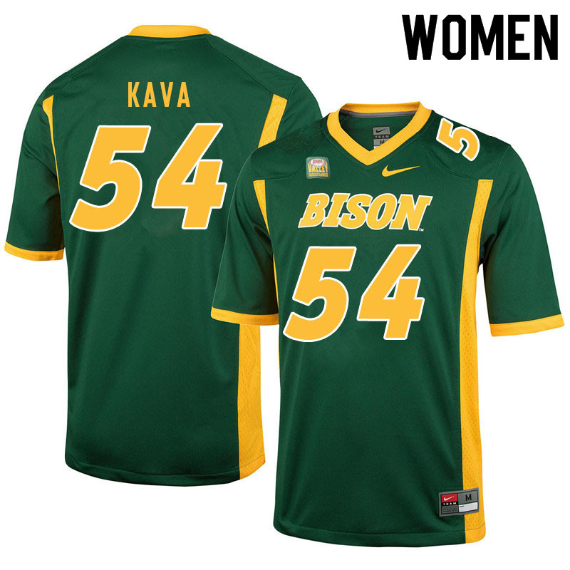 Women #54 Jake Kava North Dakota State Bison College Football Jerseys Sale-Green